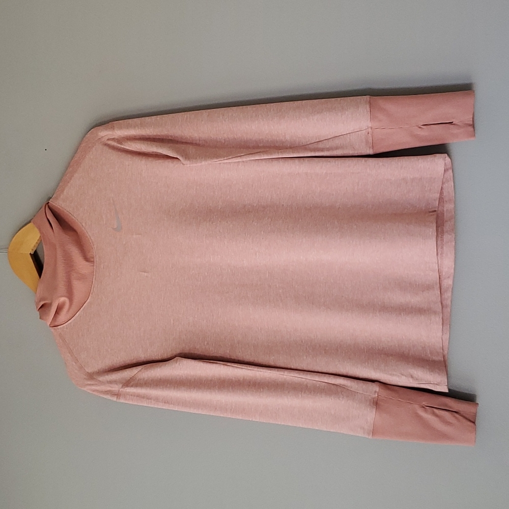 Nike Running Pink Long Sleeve Hooded Dri-Fit Shirt XS NWOT